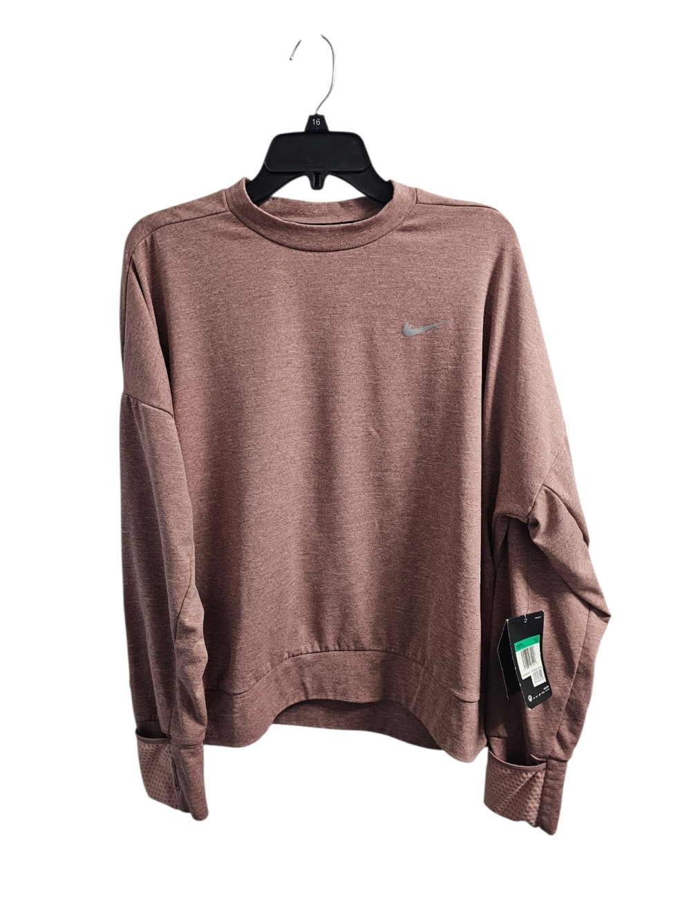 Nike Mauve Pink Therma Sphere Element Dri Fit Mock Neck Sweater Top Shirt XL
